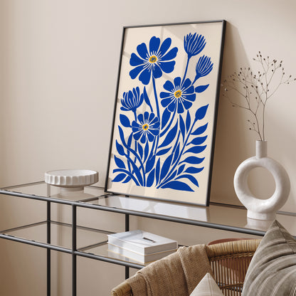 Blue Floral Kitchen Wall Decor