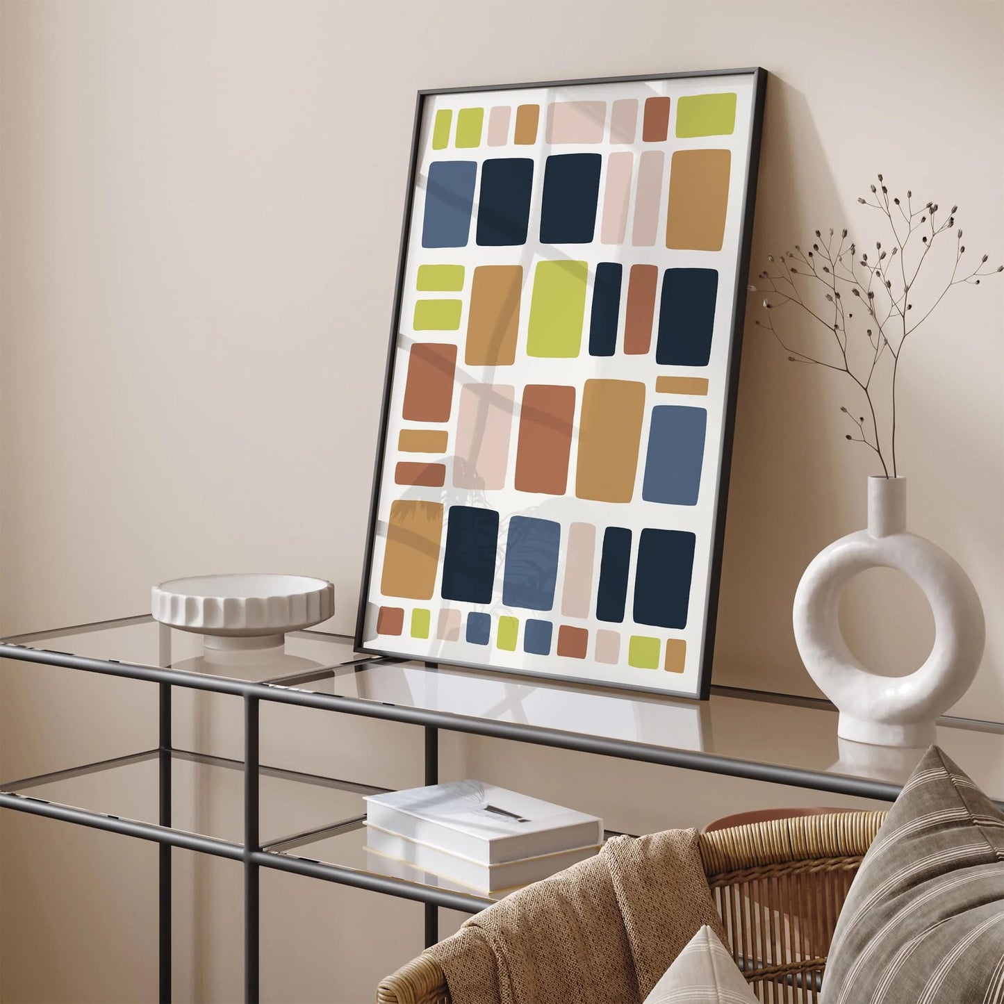 Abstract Aesthetic Colorblocks Art Print