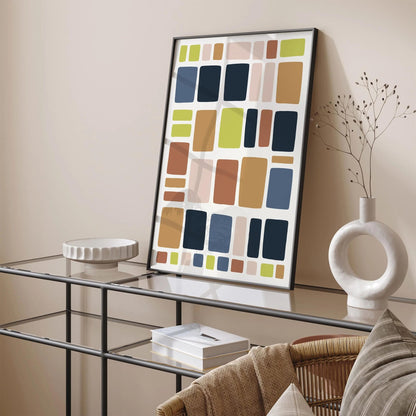 Abstract Aesthetic Colorblocks Art Print
