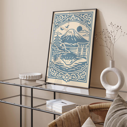 Mount Fuji Landscape Print - Japan Travel Poster