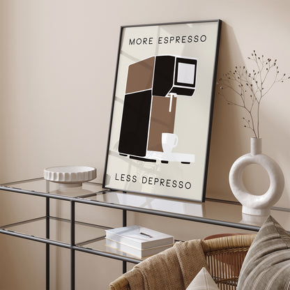 More Espresso Less Depresso Motivational Poster