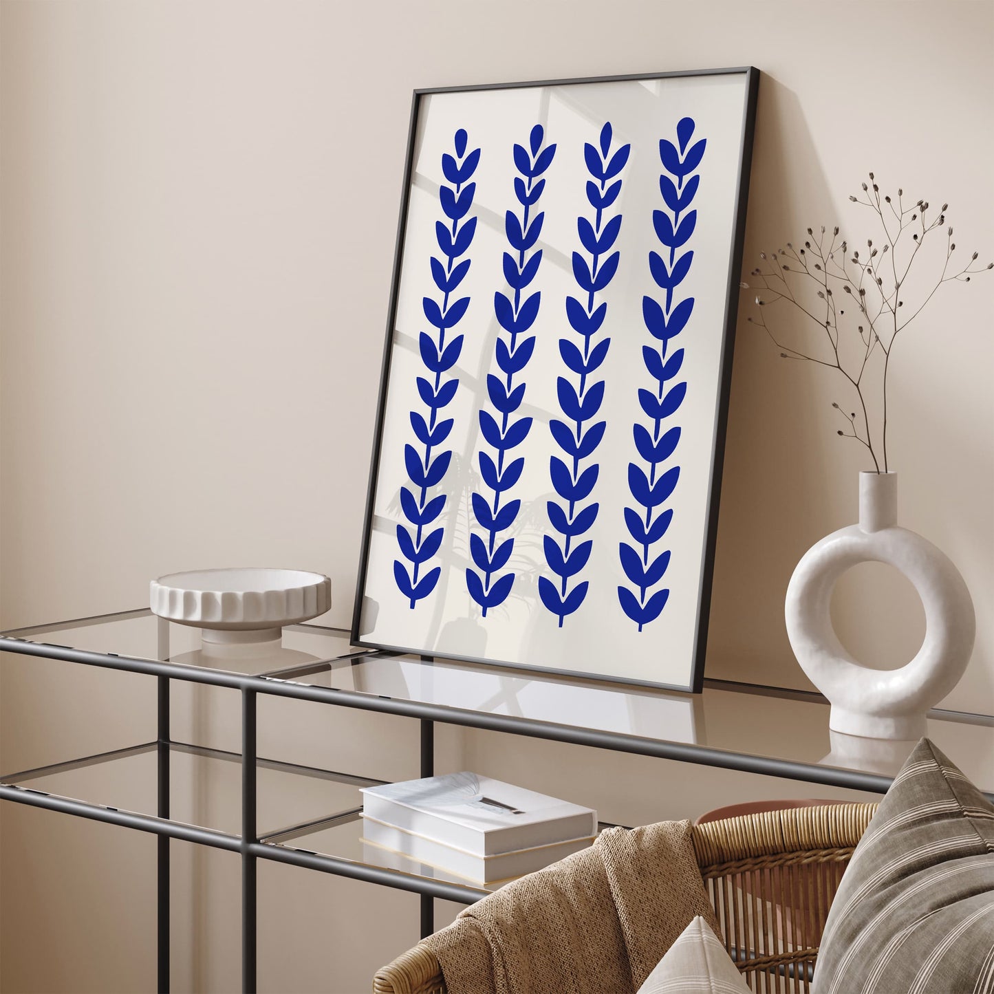 Simple Blue Nature Wall Art Print 2026
