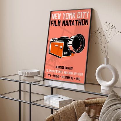 NYC Film Marathon 1998 Retro Poster