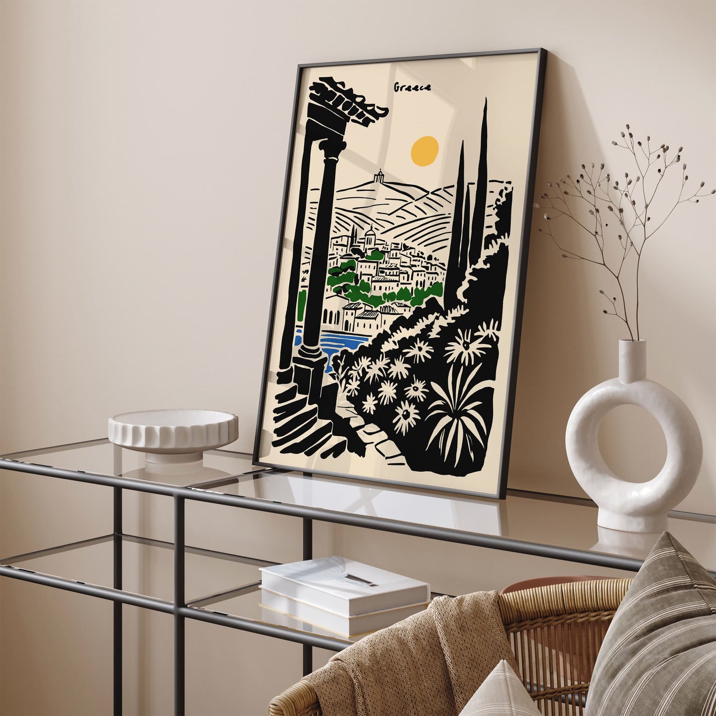 Greece Landscape Travel Poster