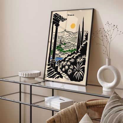 Greece Landscape Travel Poster