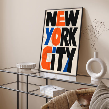 New York City Typography Poster – NYC Wall Art