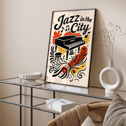 Jazz In The City NYC Poster - Music Wall Art