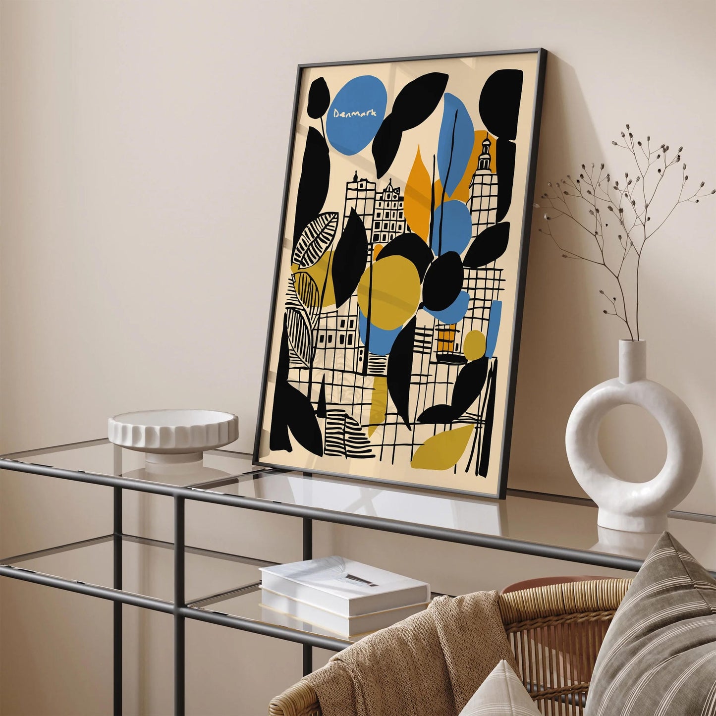 Denmark Abstract Cityscape Poster