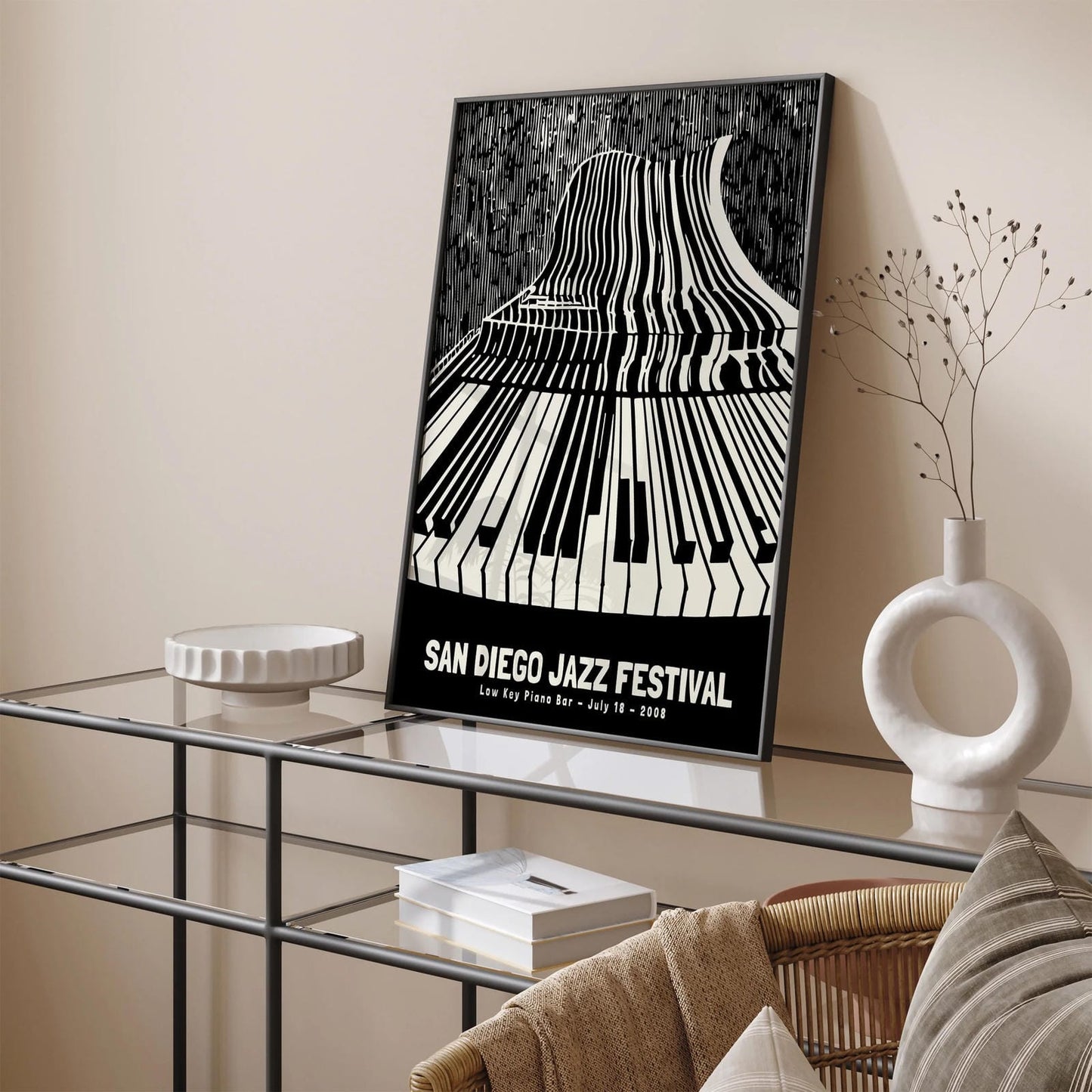 San Diego 2008 Jazz Festival Piano Poster