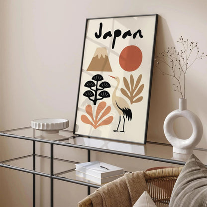 Japan Neutral Tones Travel Art Print