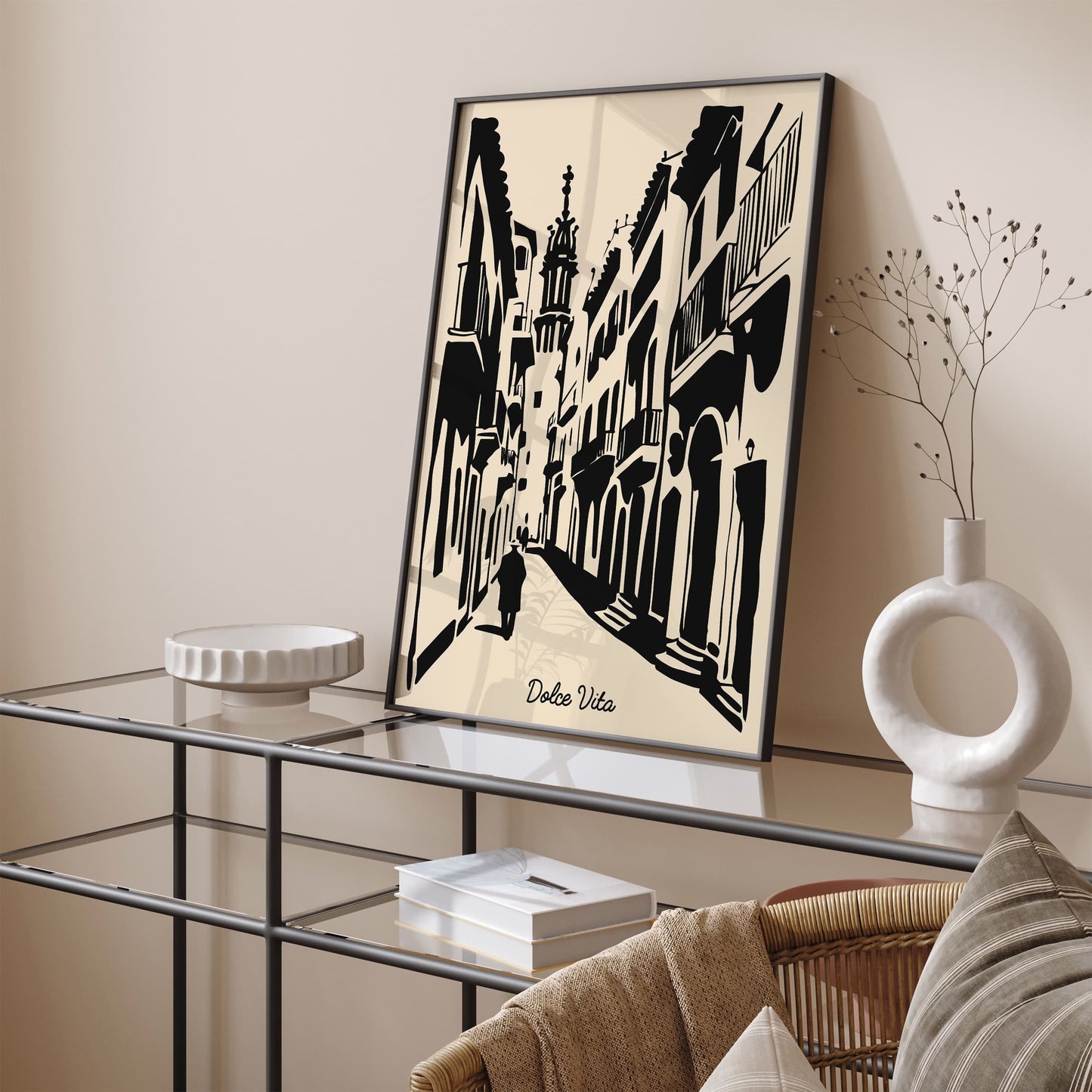 Dolce Vita Italian Cityscape Poster