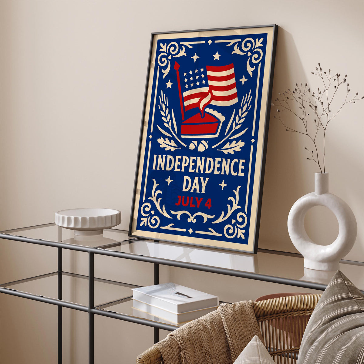 July 4 Independence Day Art Poster
