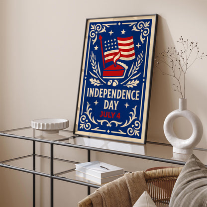 July 4 Independence Day Art Poster
