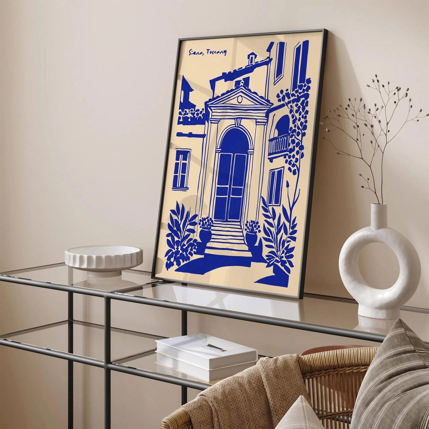 Siena Tuscany Blue Art Print Poster