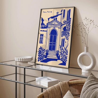 Siena Tuscany Blue Art Print Poster