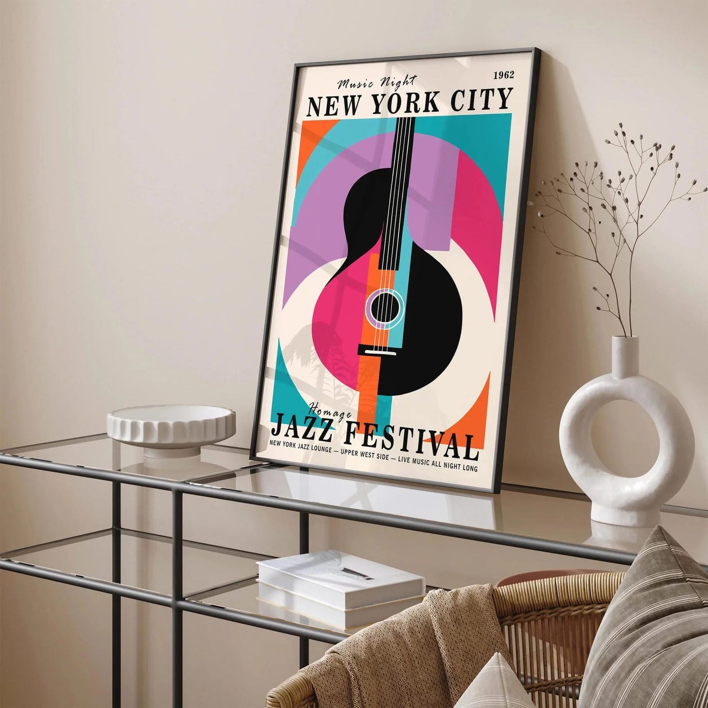 NYC Jazz Festival Poster – Modern Abstract Music Wall Art
