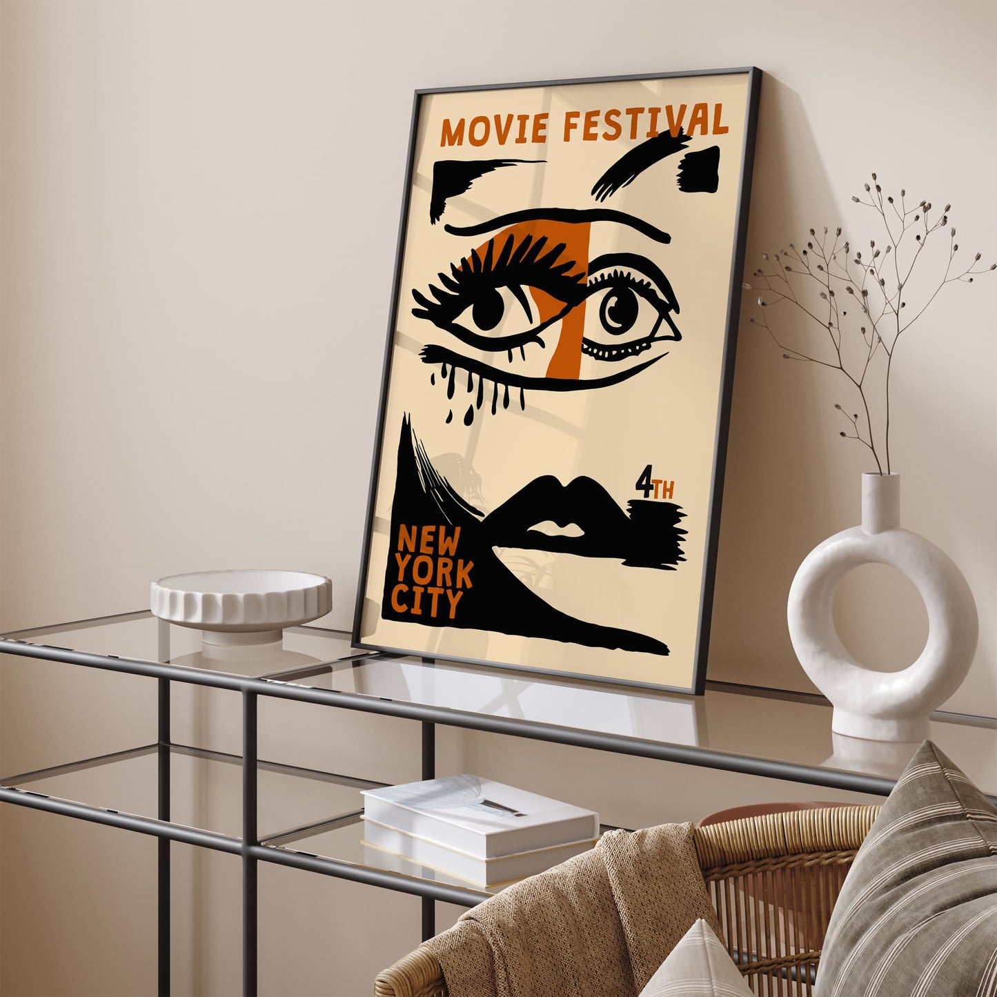 Movie Festival NYC Retro Art Print