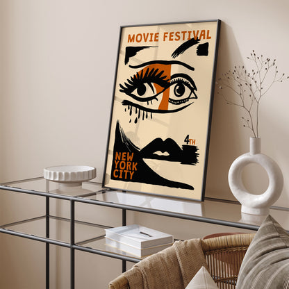 Movie Festival NYC Retro Art Print