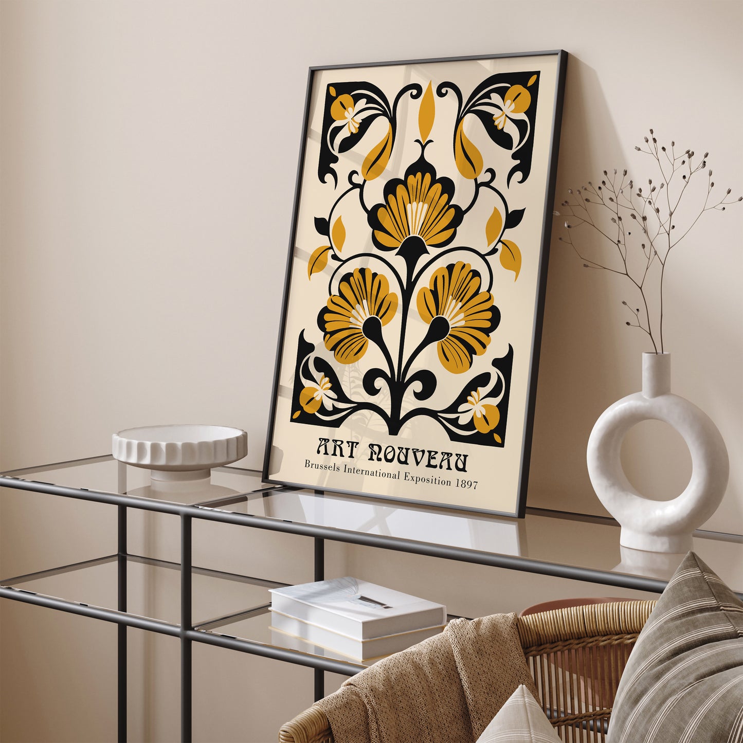 Floral Art Nouveau Art Print