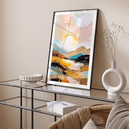 Sunshine Brushstrokes - Captivating Abstract Wall Piece
