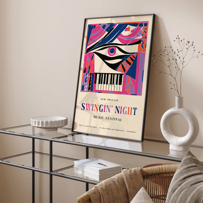 NOLA Swingin Night Music Poster