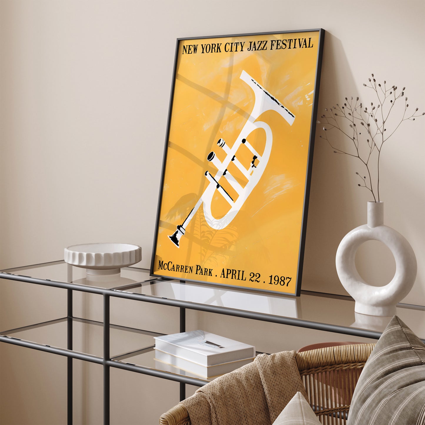 NYC 1987 Jazz Festival - Yellow Poster