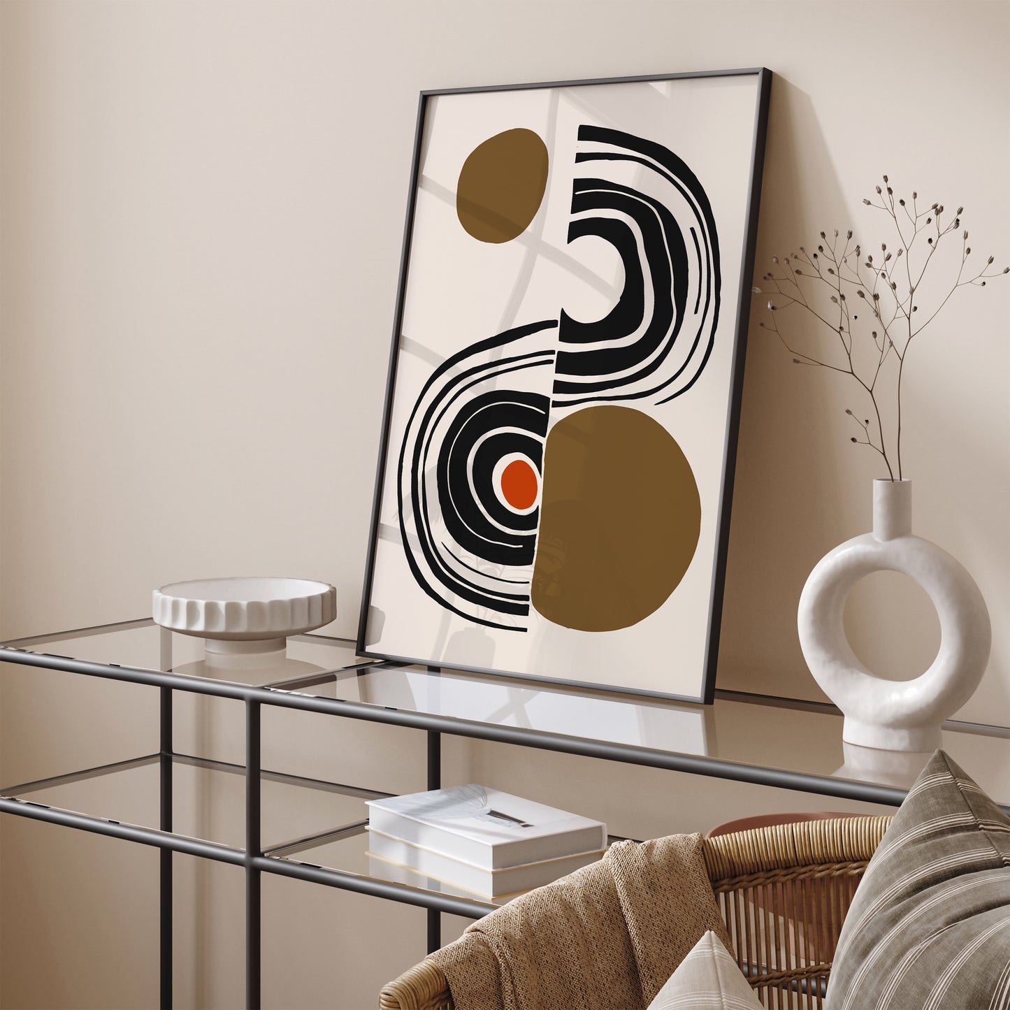 Rustic Abstract Shapes Poster