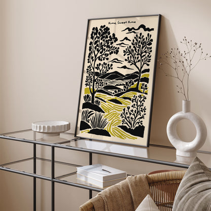 Home Sweet Home Poster - Scenic Landscape Art