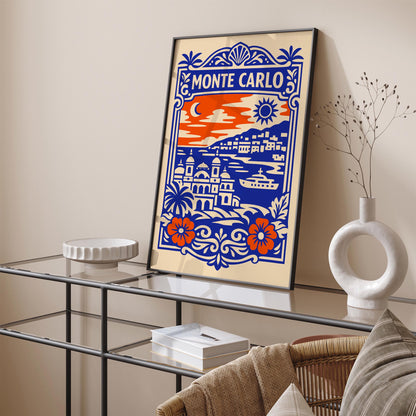 Monte Carlo Monaco Travel Poster