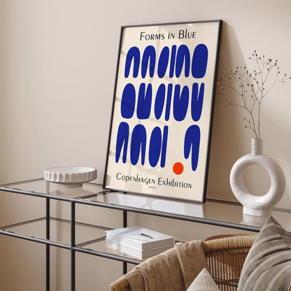 Forms in Blue – Copenhagen Exhibition Poster