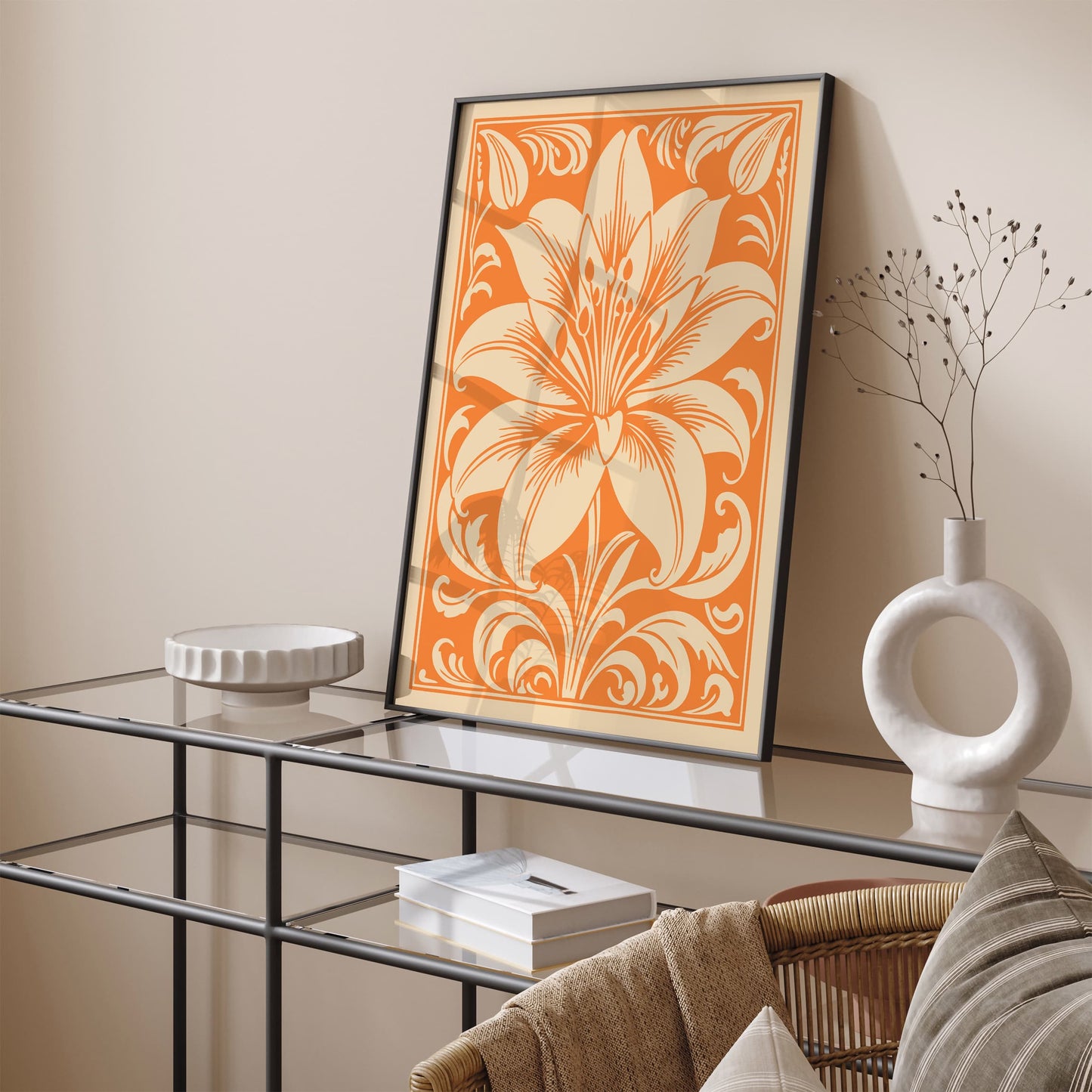 Lily Flower Orange Poster