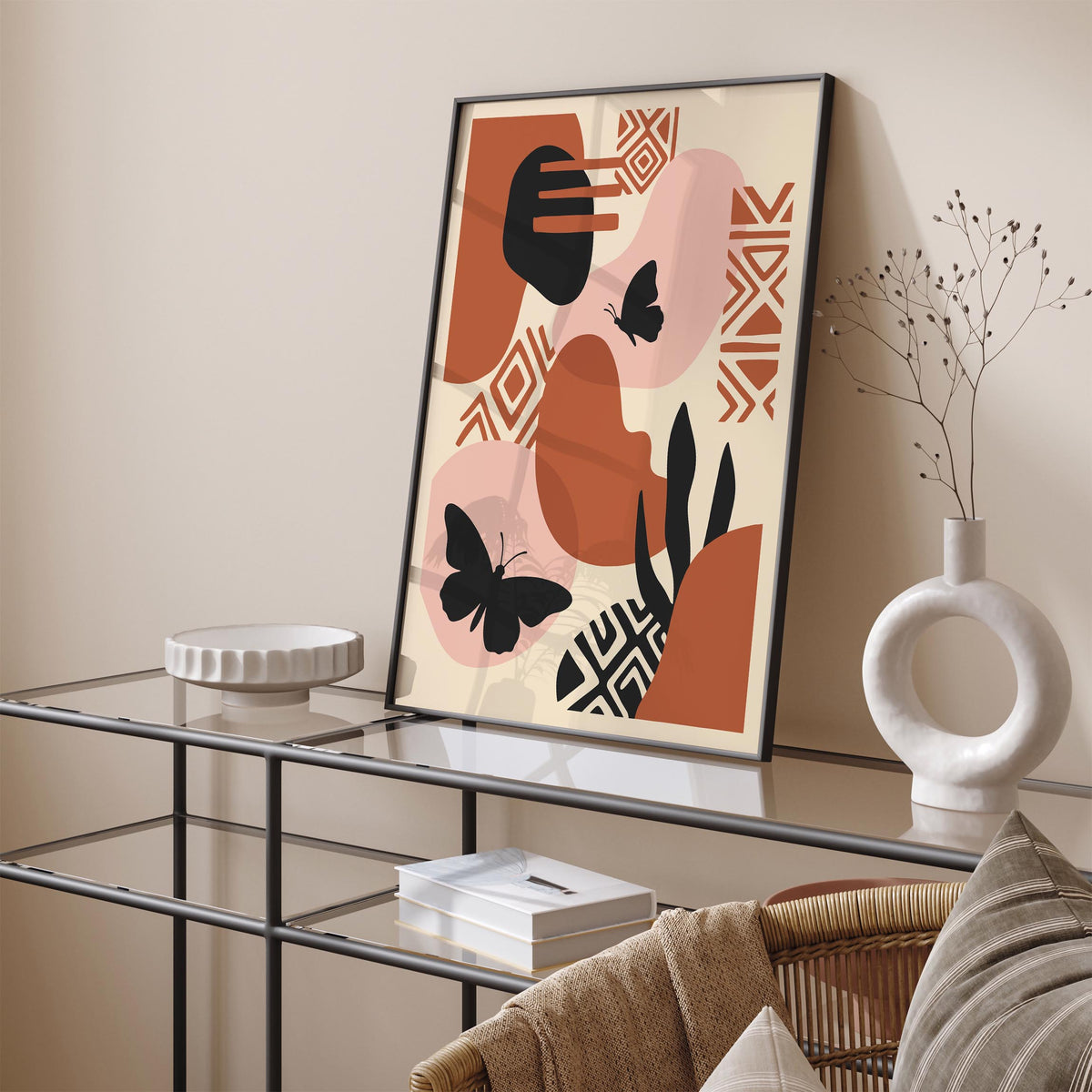 Boho Abstract Nature Art Poster