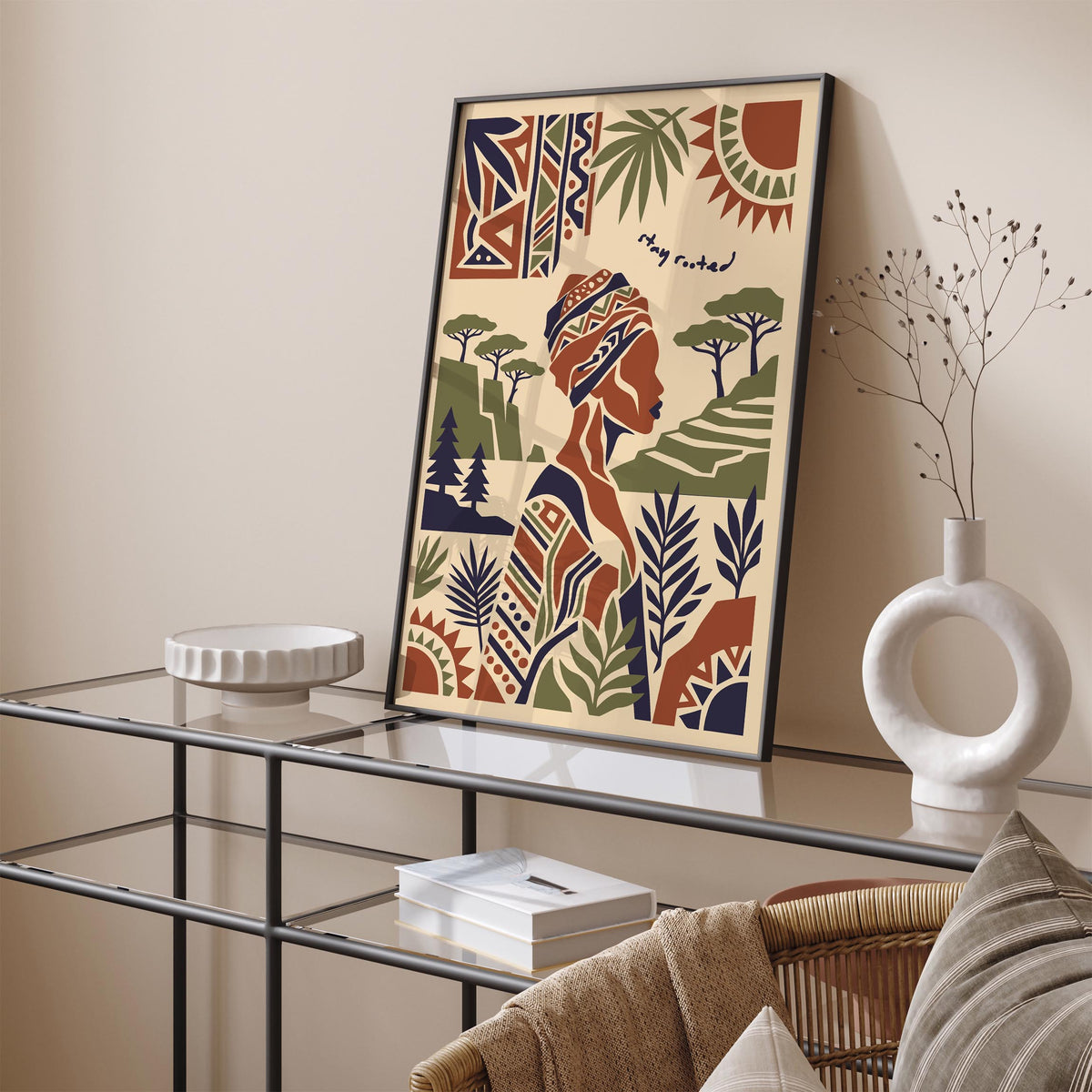 Stay Rooted Afrohemian Poster