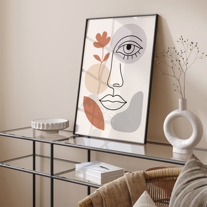 Minimalist Line Art Face Poster 2025