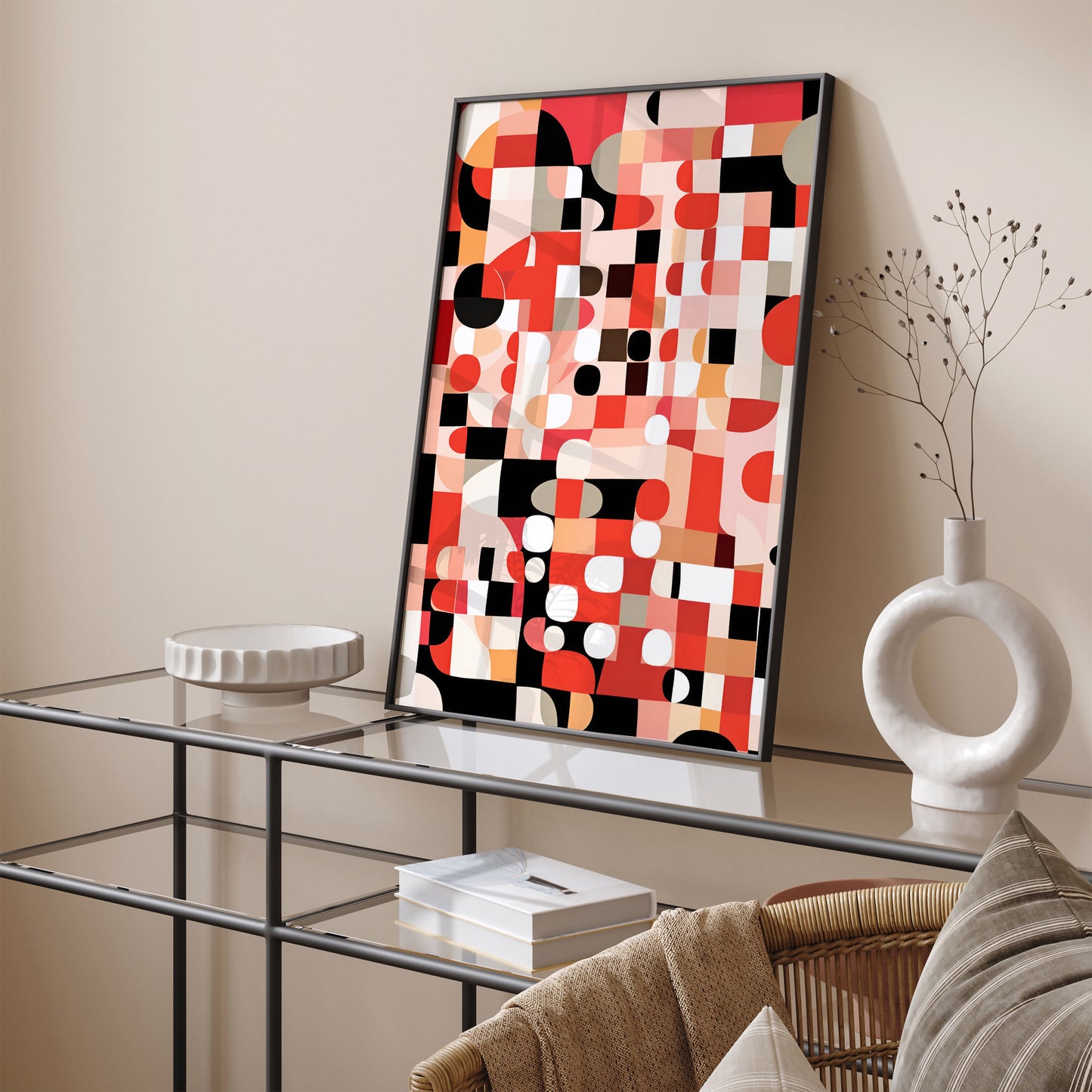 Red Mirrage - Mid-Century Modern Wall Art