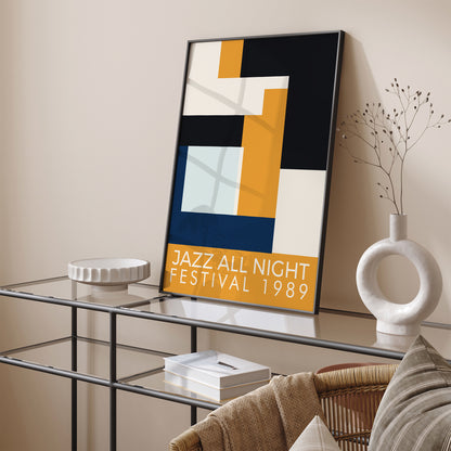 Jazz All Night Festival Music Poster