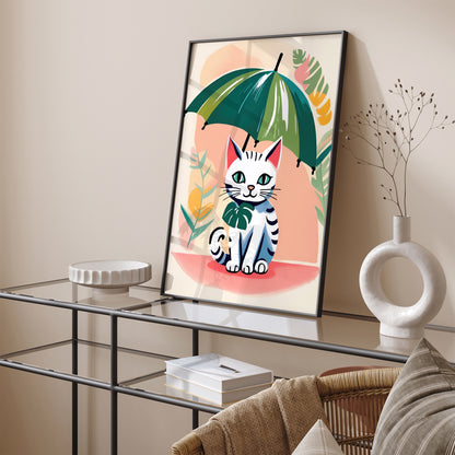 Cute Cat Wall Art Jungle Umbrella