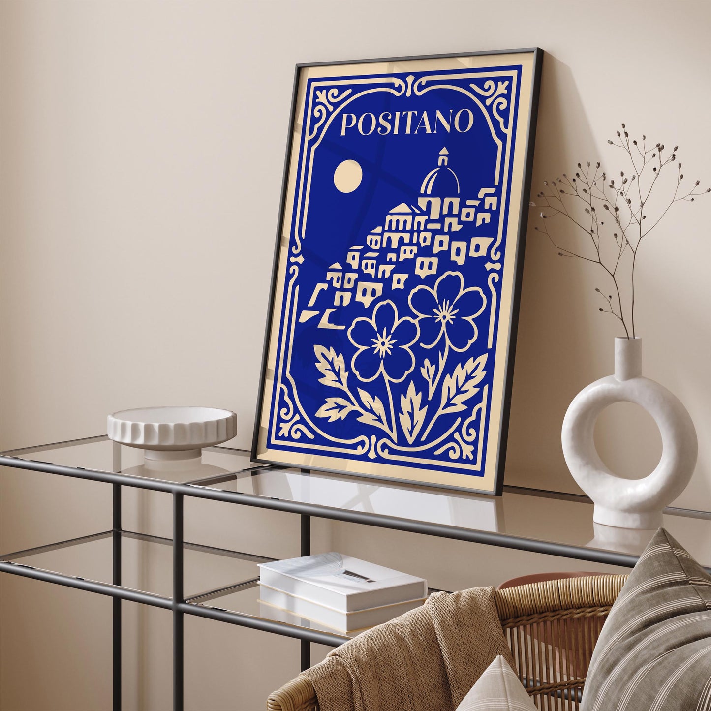 Positano Blue Landscape Poster