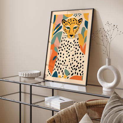 Vintage Cheetah Portrait Wall Art