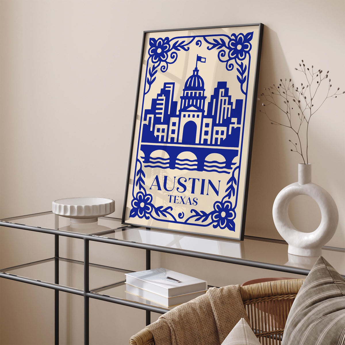 Blue Austin Texas Travel Poster