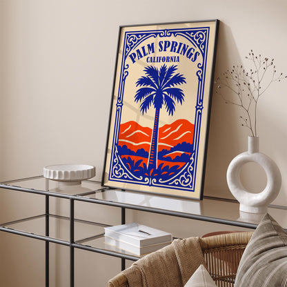 Palm Springs California Poster - Palm Tree Print
