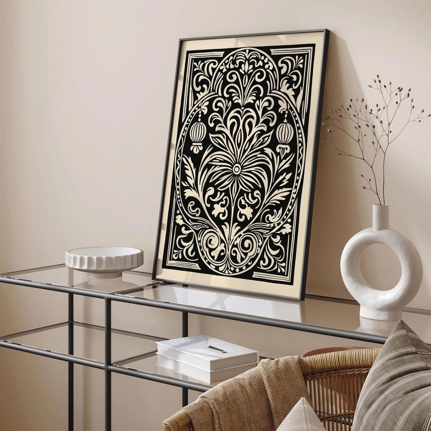 Rococo Revival Ornamental Floral Print