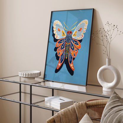 Cute Moth Wall Art Print