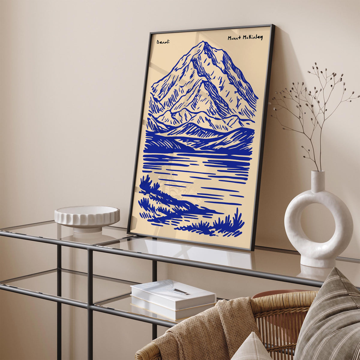Denali Mountain Alaska Travel Poster