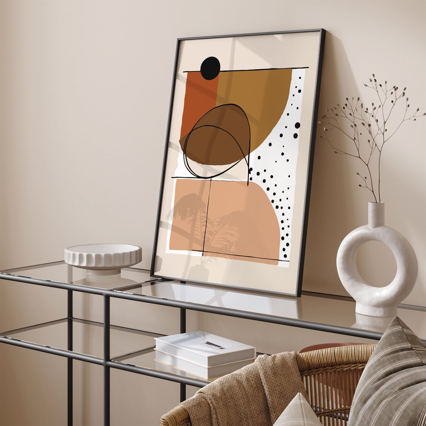 Neutral Home Decor Abstract Art Print