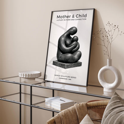 Mother and Child Scandinavian Art Poster