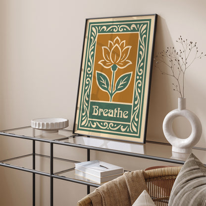 Breathe Art Print - Floral Wall Art
