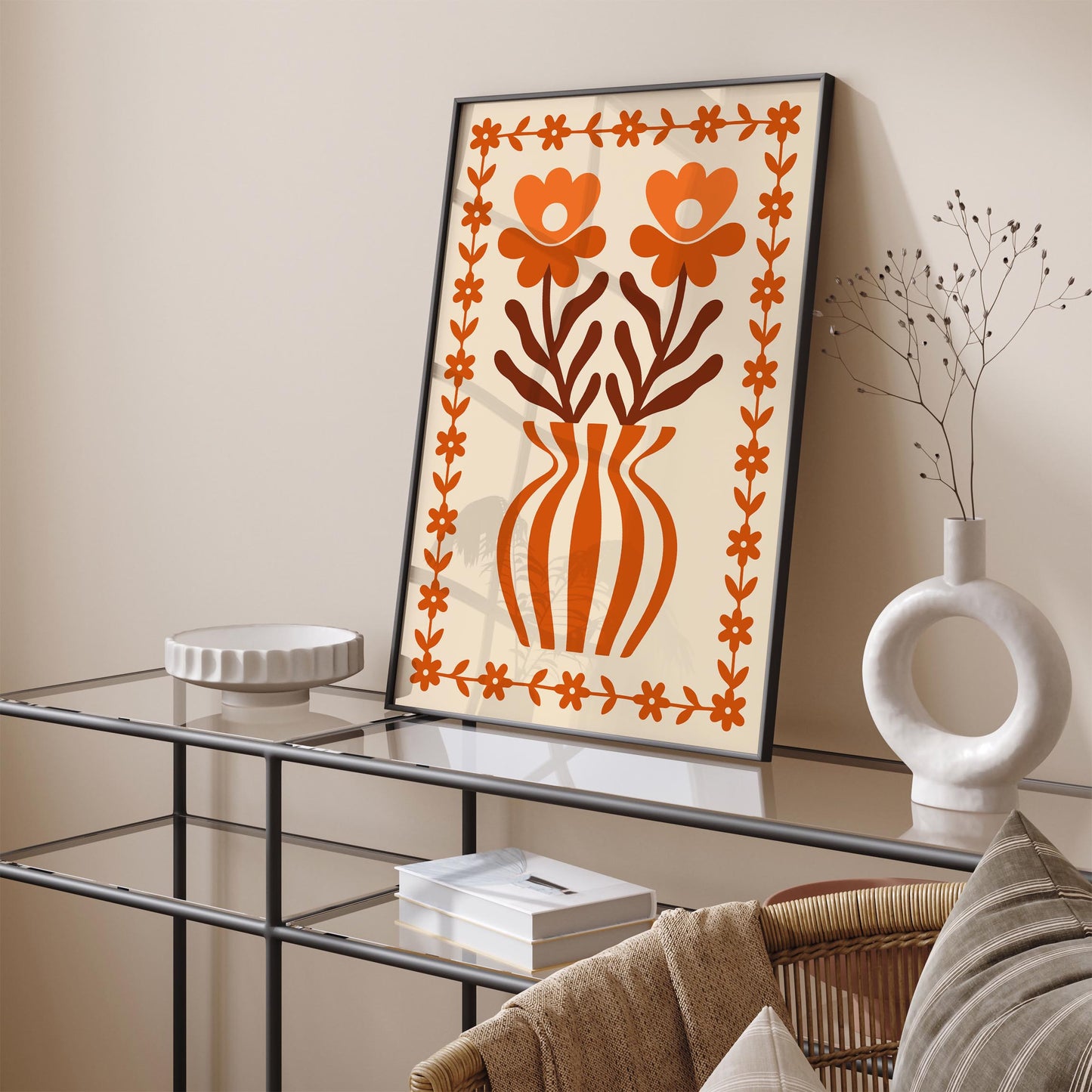 Retro Flowers Wall Art 2026