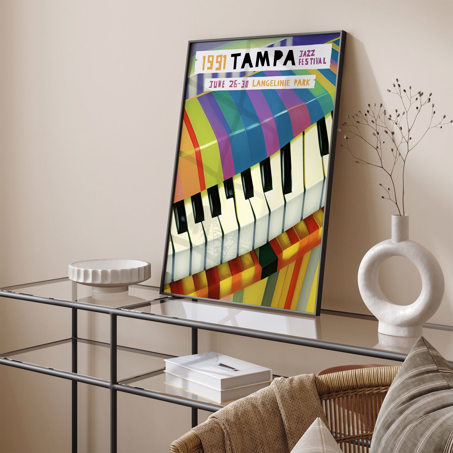 Tampa Jazz Festival Retro Poster Print