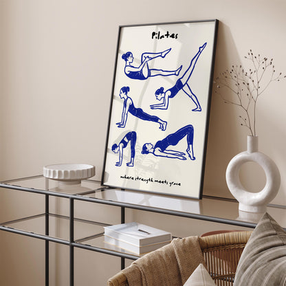 Pilates - where strenght meets grace Poster